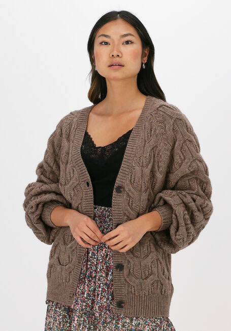 Taupe CO'COUTURE Strickjacke JENNESE CABLE CARDIGAN - large