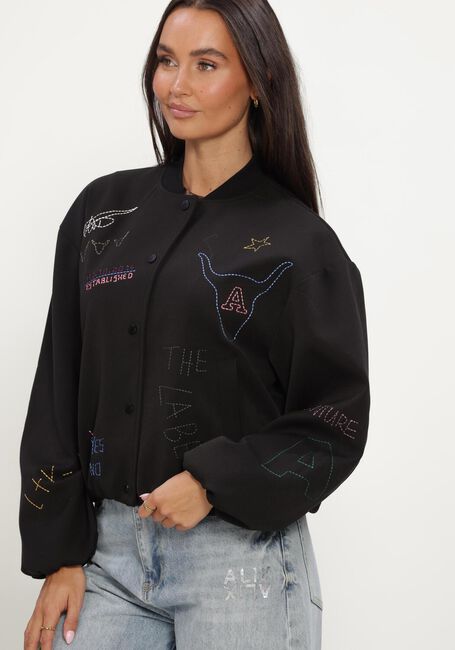 Schwarze ALIX THE LABEL Jacken LADIES WOVEN ARTWORK BOMBER - large