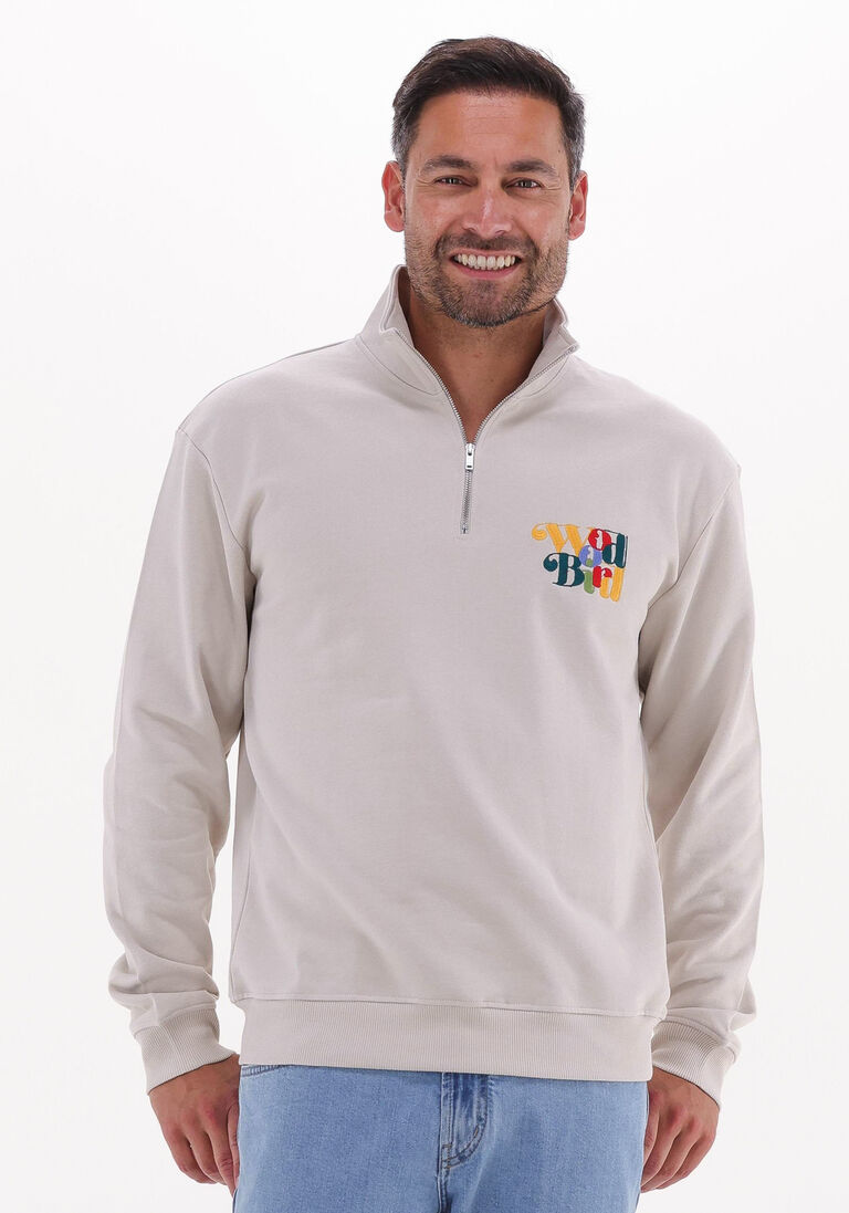 beige woodbird sweatshirt lass wirl half-zip