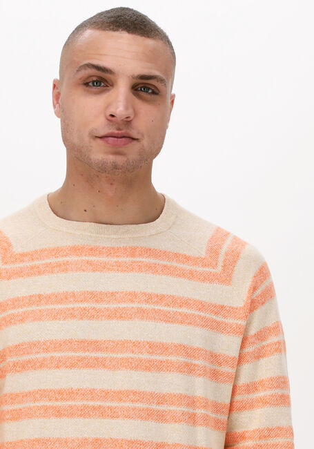 Orangene SCOTCH & SODA Pullover STRUCTURED KNIT LINEN-BLEND CREWNECK PULLOVER - large