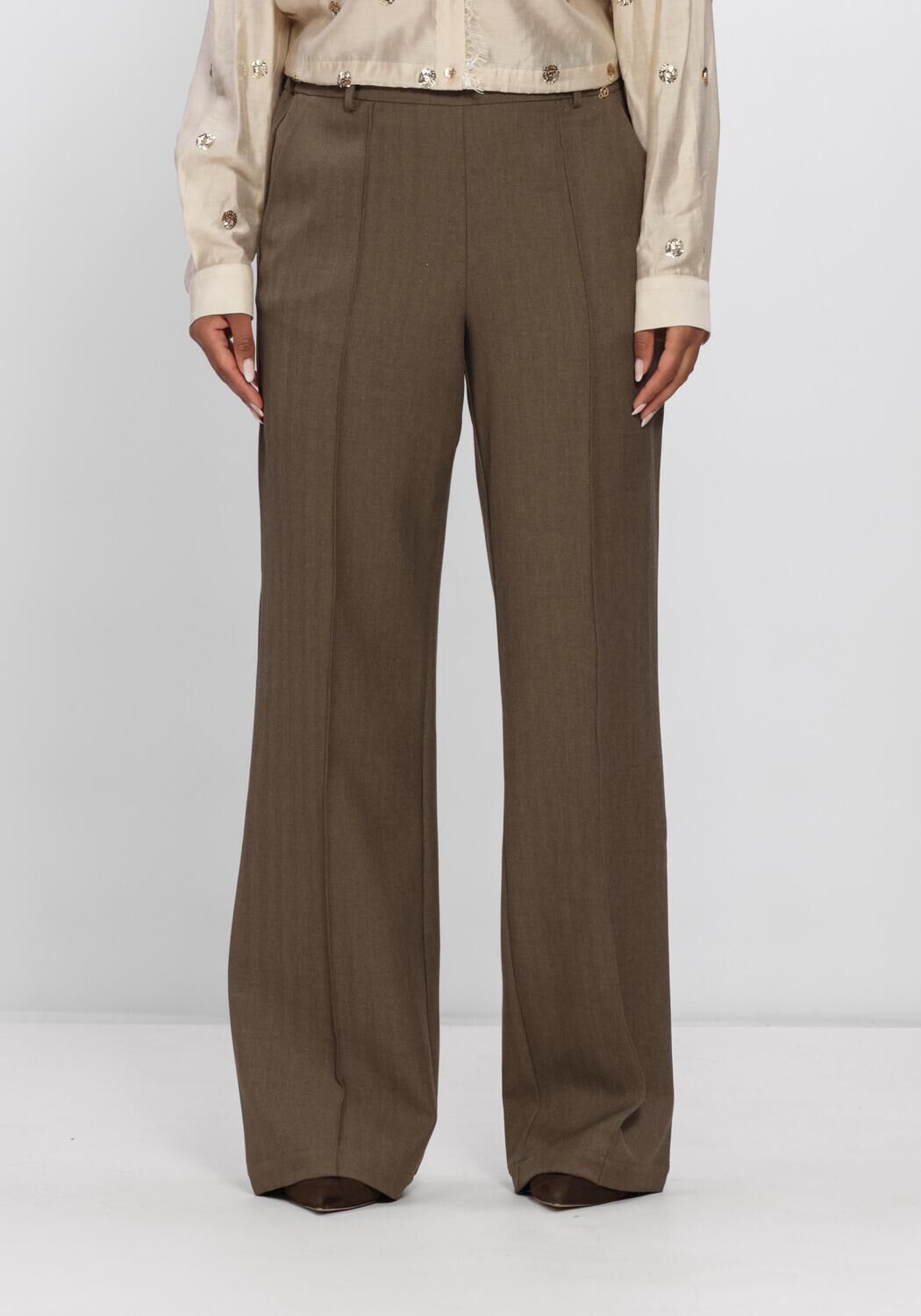 Braune NUKUS Weite Hose JILL PANTS - large