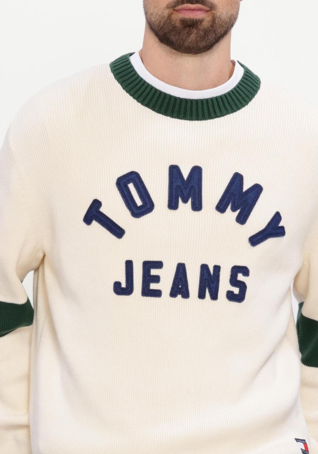 Wei&szlig;e TOMMY JEANS Pullover TJM REG NEW CLASSICS SWEATER EXT - large