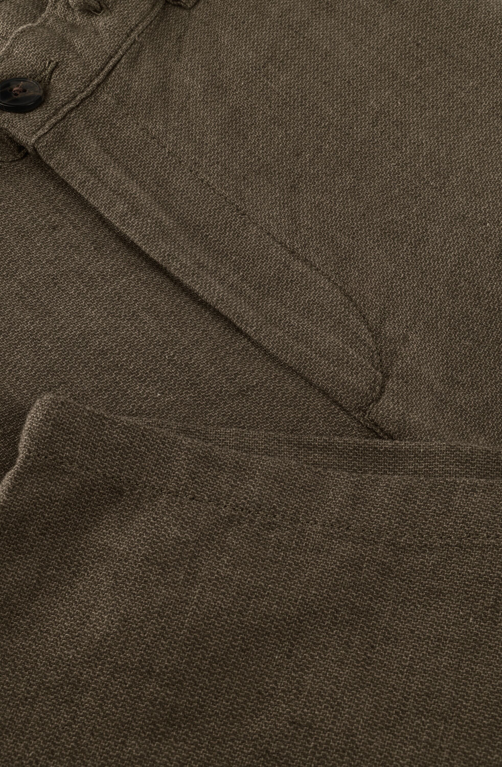 Olive SELECTED MEN Kurze Hose SLHREGULAR-BRODY LINEN BLD SHORTS NOOS - large