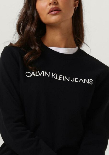Schwarze CALVIN KLEIN Pullover INSTITUTIONAL CORE LOGO CN - large
