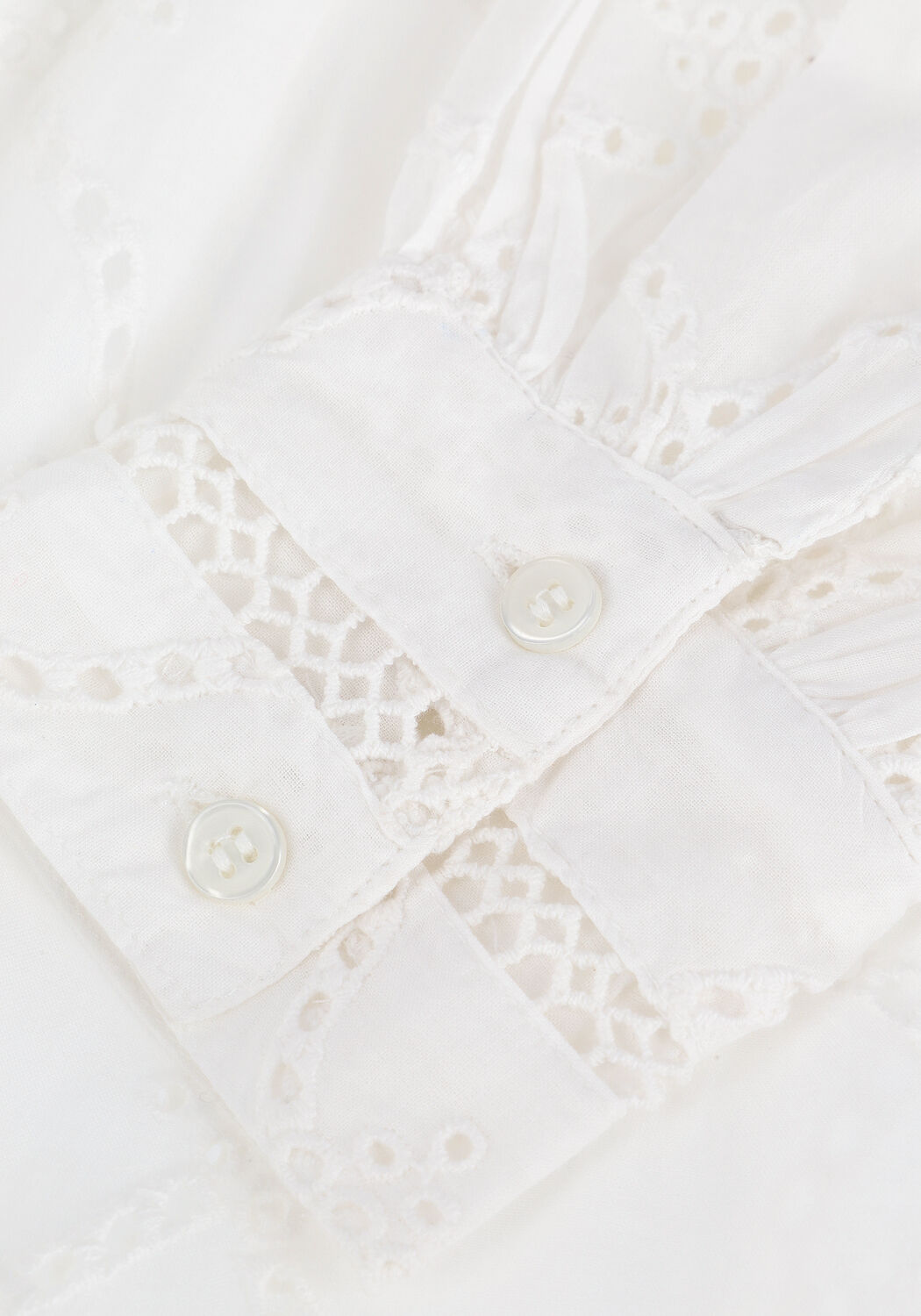 Wei&szlig;e COLOURFUL REBEL Maxikleid SANDY BRODERIE ANGLAISE MAXI KIMONO DRESS - large