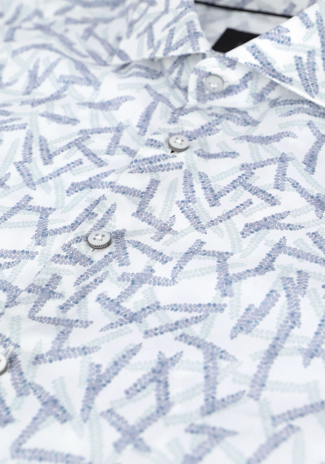 Wei&szlig;e VANGUARD Casual-Oberhemd LONG SLEEVE SHIRT PRINT ON FIN - large