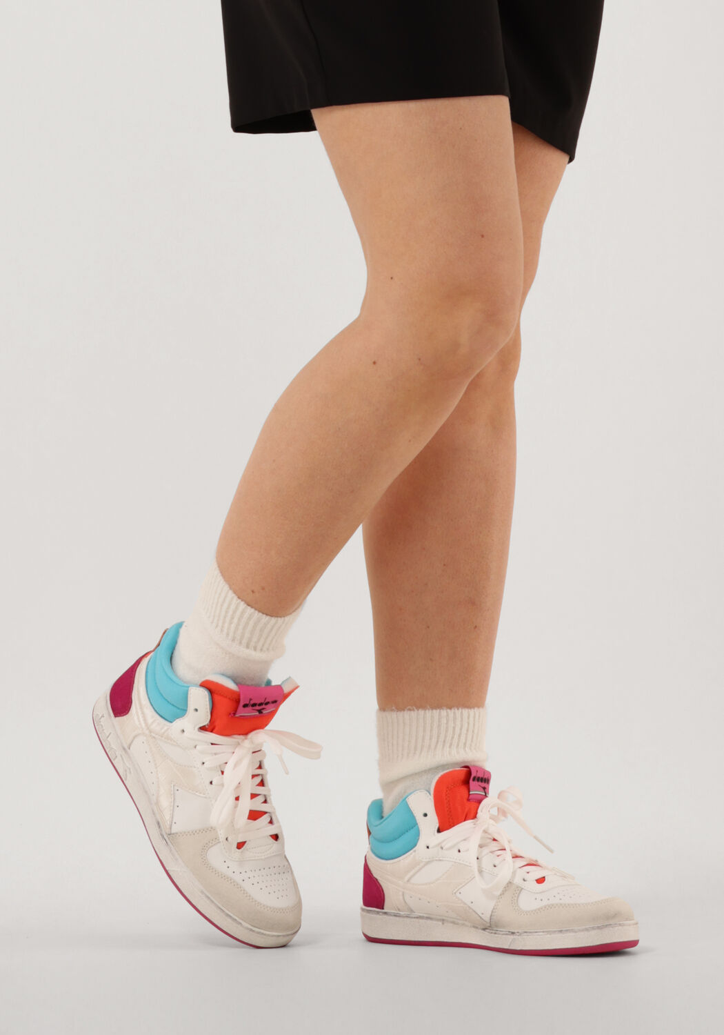 Mehrfarbige/Bunte DIADORA Sneaker High MAGIC BASKET DEMI CROCO WOMAN - large