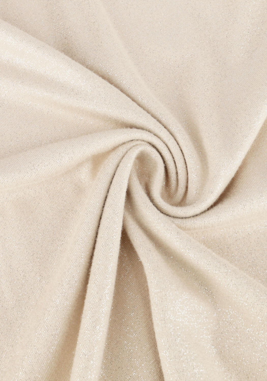 Beige SUMMUM T-shirt V-NECK TOP METALLIC COATED JERSEY - large