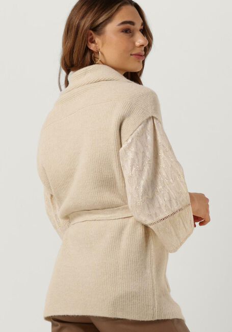 Weiße SUMMUM Gilet SLEEVELESS CARDIGAN COSY SHIMMER WOOL KNIT - large