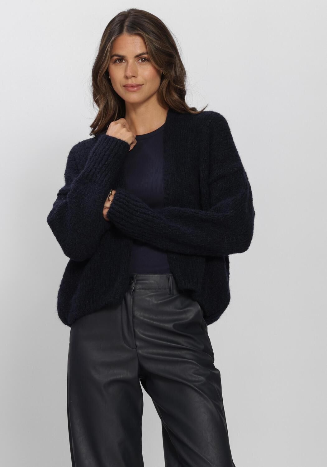 Blaue KNIT-TED Strickjacke BECKY CARDIGAN - large