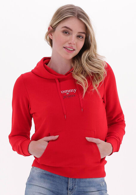 Rote TOMMY JEANS Sweatshirt TJW REG ESSENTIAL LOGO 2 HOODIE - large