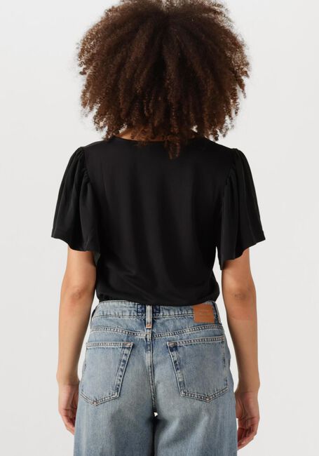 Schwarze MINUS Top RIANNE V-NECK T-SHIRT - large