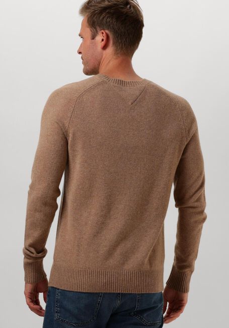 Camelfarbene TOMMY HILFIGER Pullover LAMBSWOOL CREW NECK - large