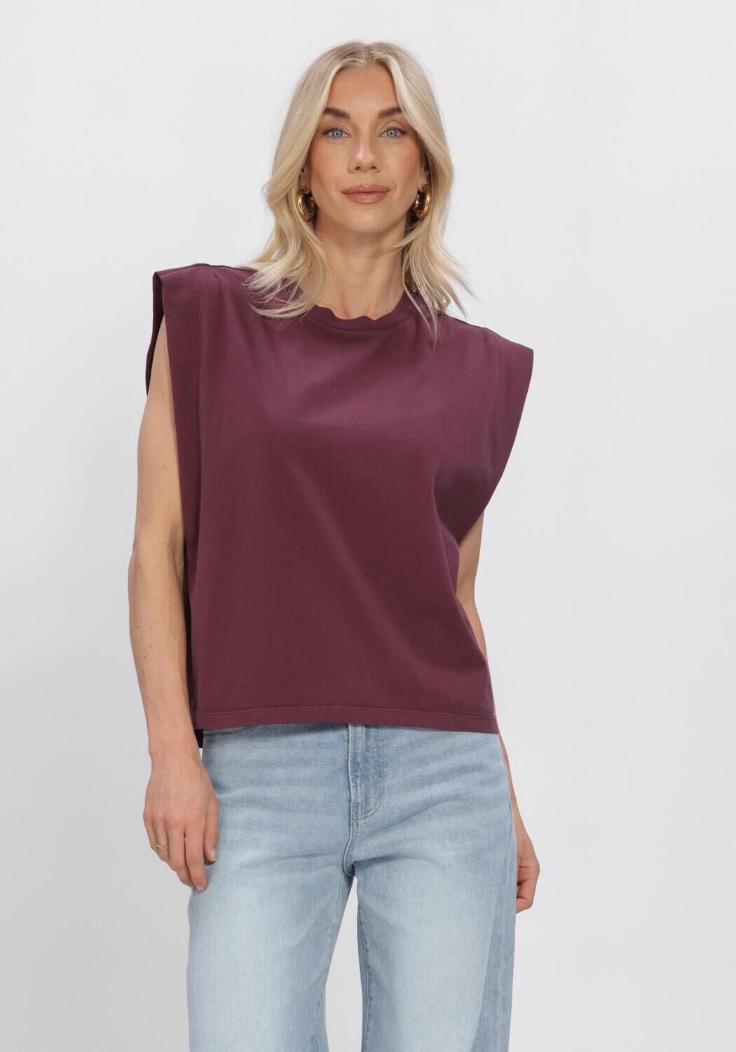 Rote CATWALK JUNKIE Tops & T-shirts FOLDED SHOULDER SINGLET - large