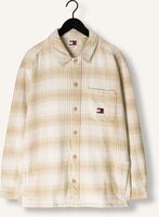 Beige TOMMY JEANS Hemden TJM BADGE CHECK OVERSHIRT Beige TOMMY JEANS Hemden TJM BADGE CHECK OVERSHIRT - medium