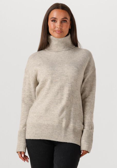 Ecru WITHBLACK Pullover WBLALVA LONG ROLL NECK SWEATER - large