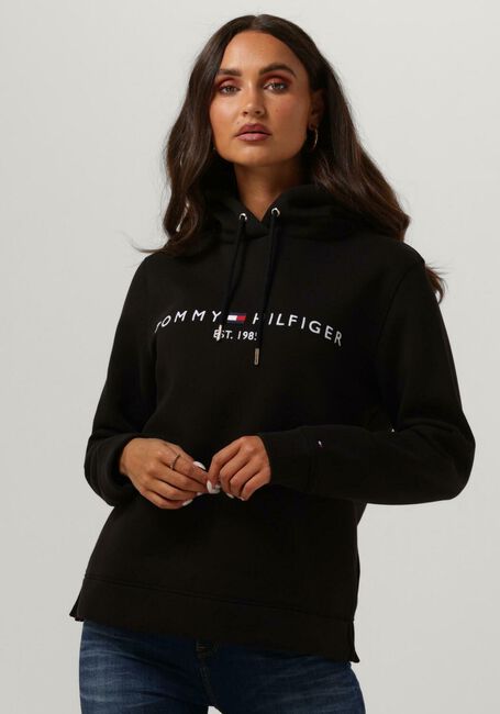 Schwarze TOMMY HILFIGER Pullover HERITAGE HILFIGER HOODIE LS - large