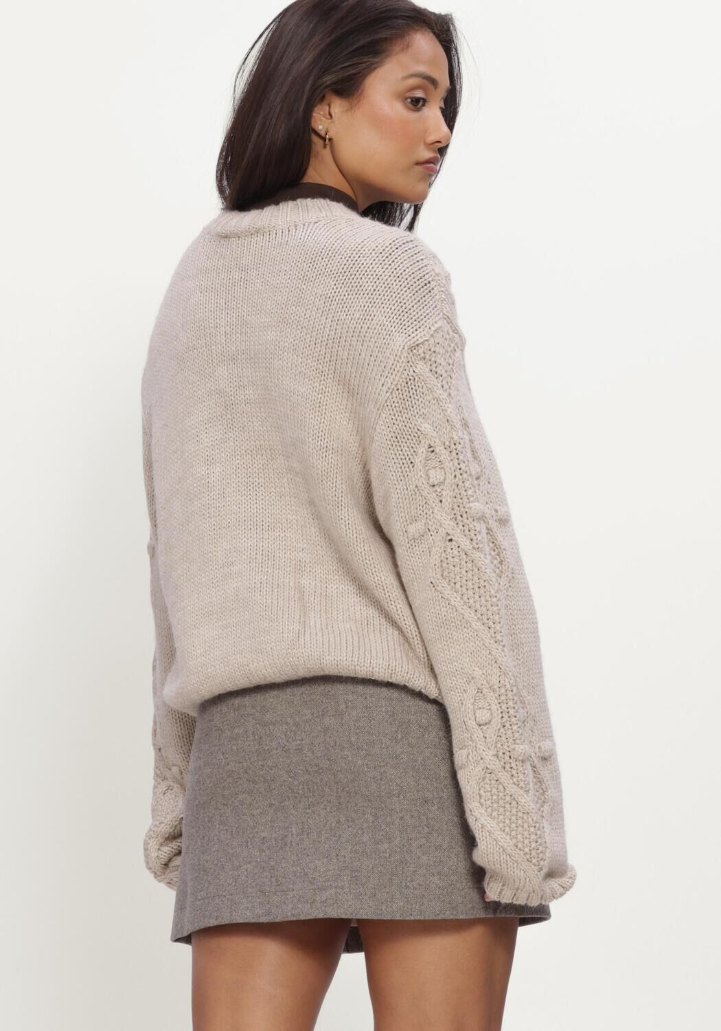 Beige MODSTR&Ouml;M Pullover DAHLIAMD CARDIGAN - large