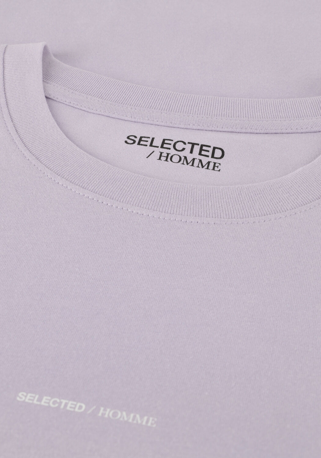 Lila SELECTED MEN T-shirt SLHATLAS PRINT SS O-NECK TEE - large