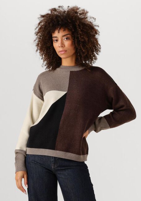 Mehrfarbige/Bunte OBJECT Pullover ORJRAY LO L/S KNIT PULLOVER AOP - large