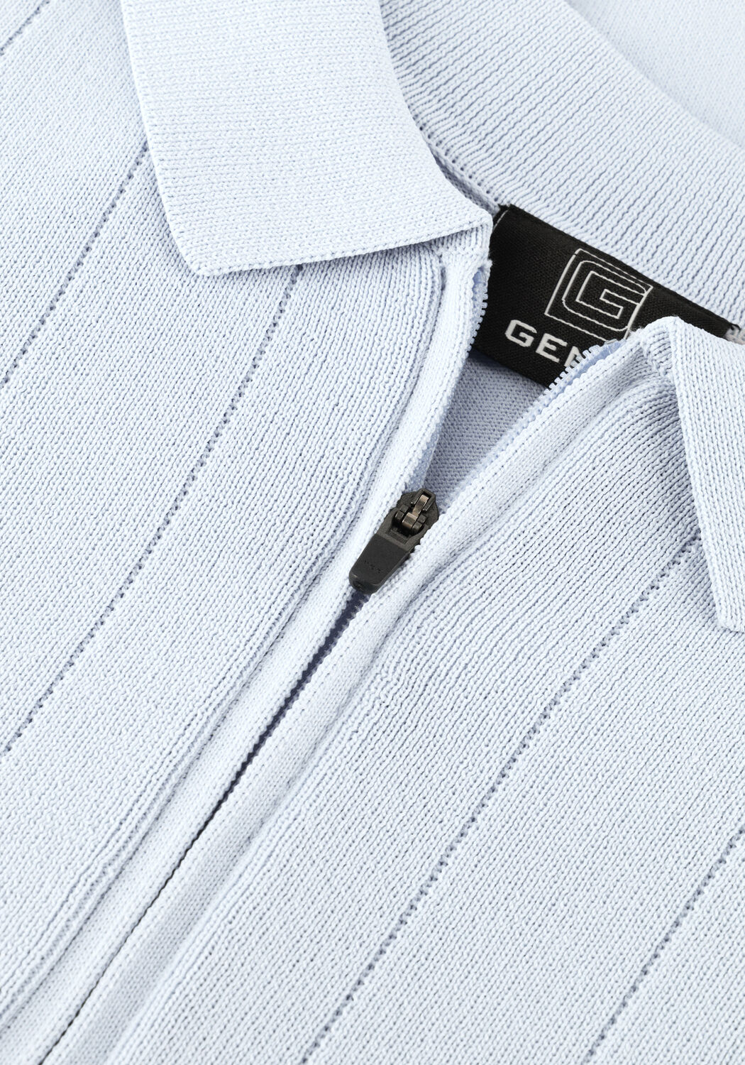 Hellblau GENTI Polo-Shirt POLO ZIP SS 1260 - large