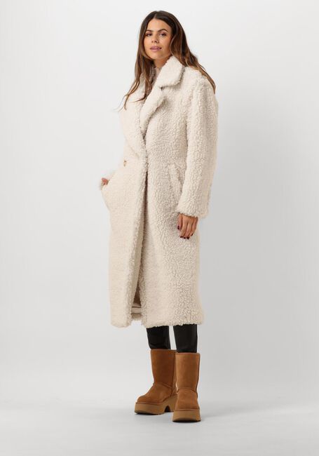 Weiße UGG Teddy-Jacke GERTRUDE LONG TEDDY COAT - large