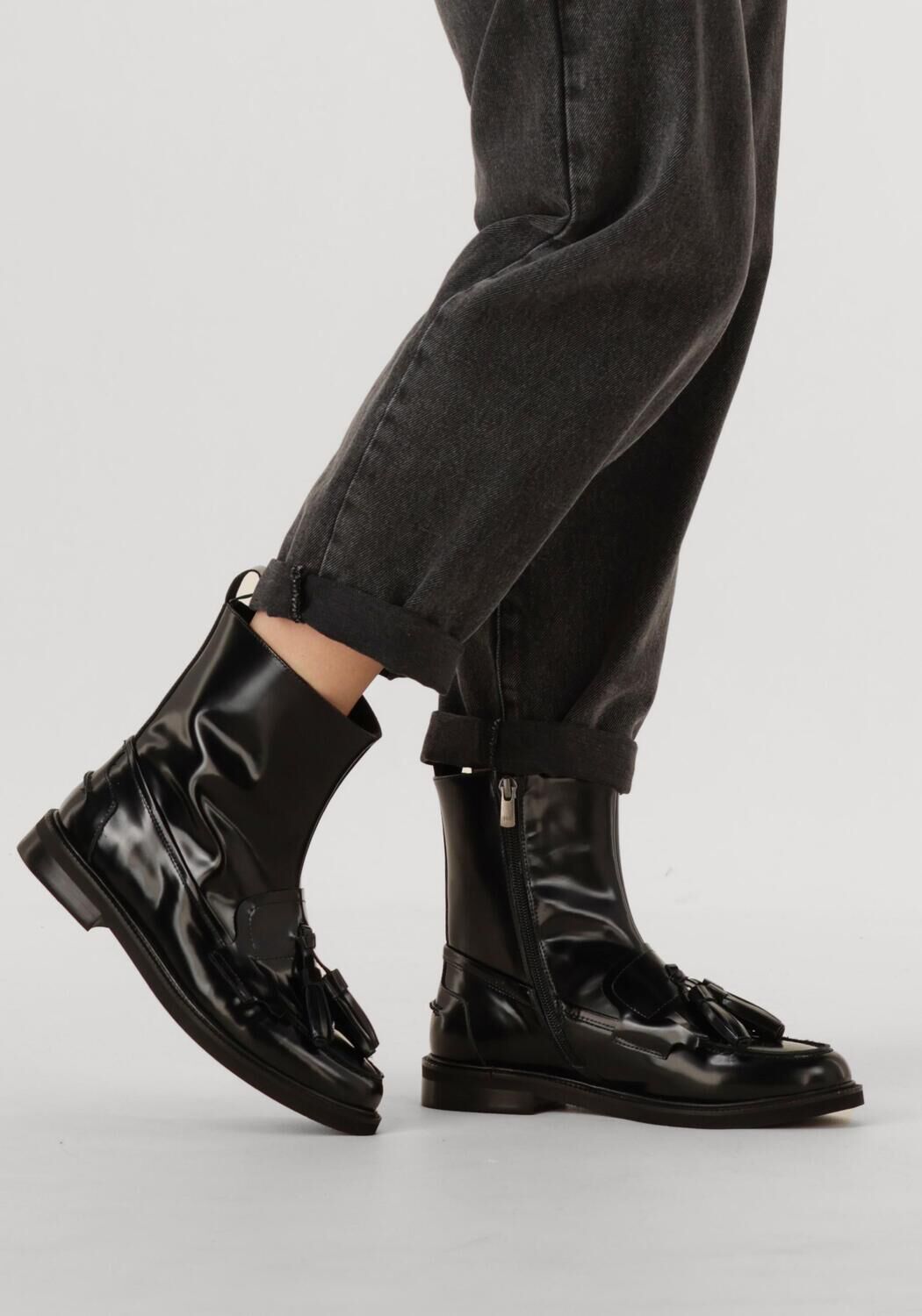 Schwarze STEFANO LAURAN Stiefeletten 12219 - large