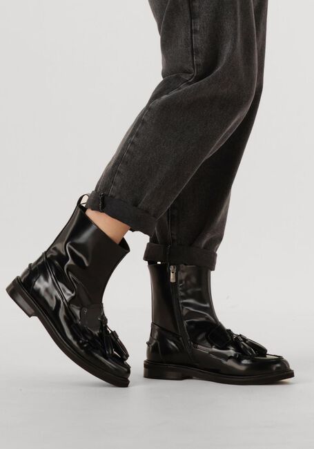 Schwarze STEFANO LAURAN Stiefeletten 12219 - large