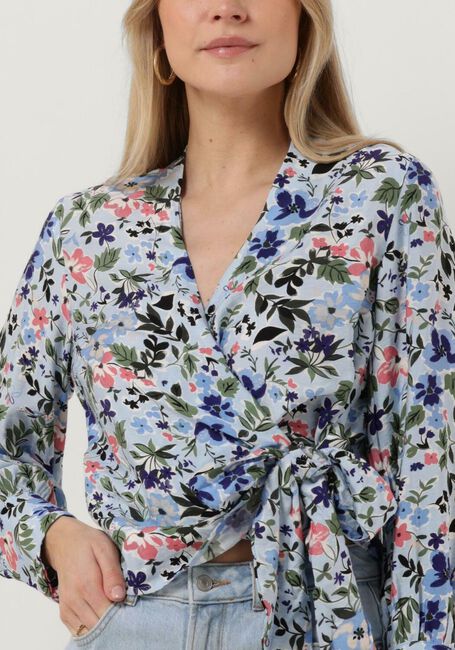 Hellblau OBJECT Top OBJRIGA L/S WRAP TOP - large