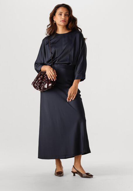 Dunkelblau WITHBLACK Maxikleid WBLDAGMAR SATEEN DRESS - large