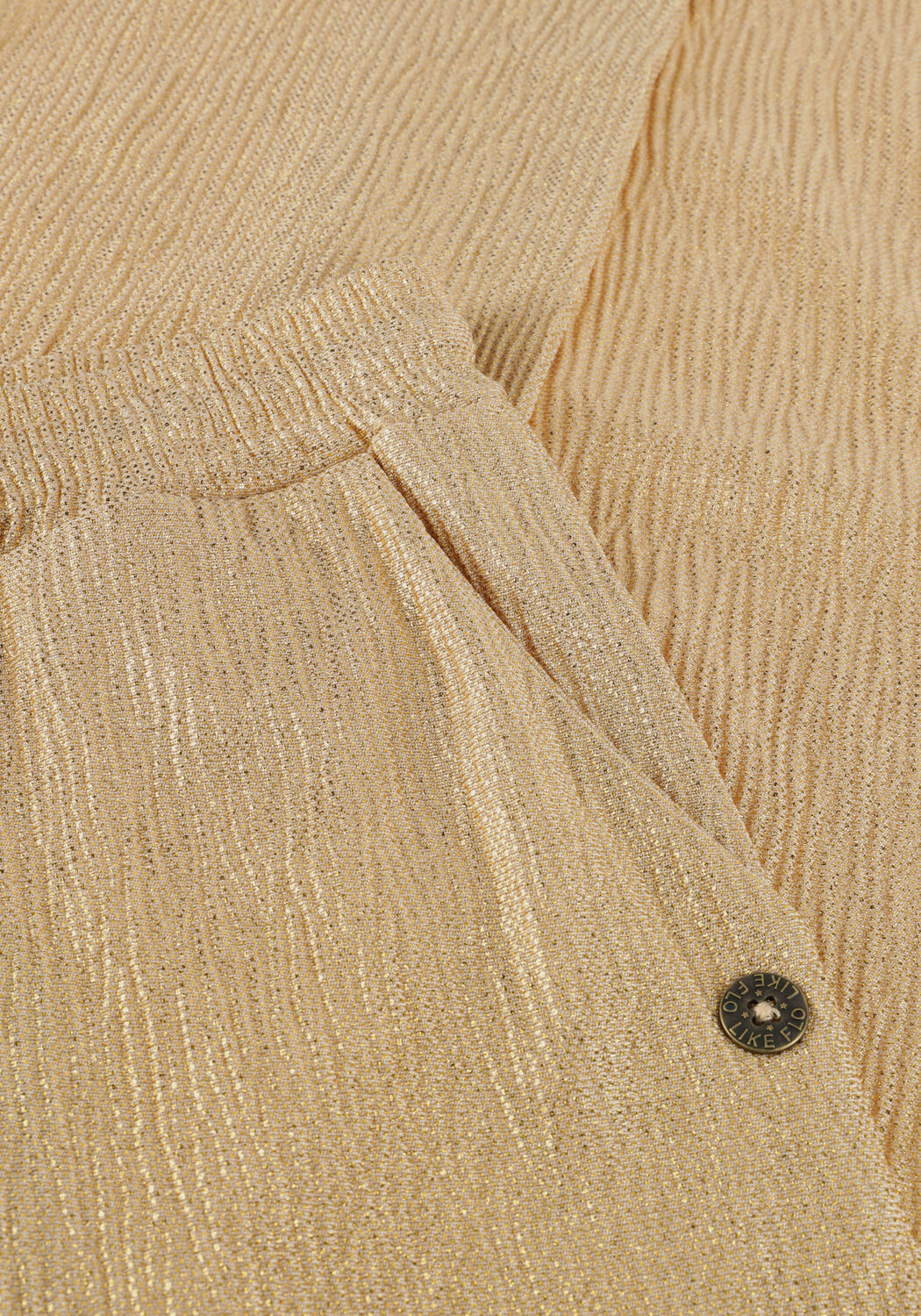 Goldfarbene LIKE FLO Weite Hose FENYA FLO METALLIC PANTS - large