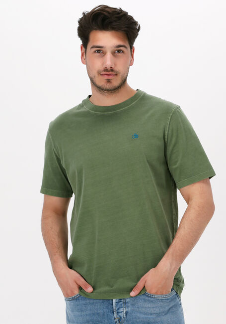 Grüne SCOTCH & SODA T-shirt GARMENT-DYED CREWNECK TEE WITH EMBROIDERY LOGO - large