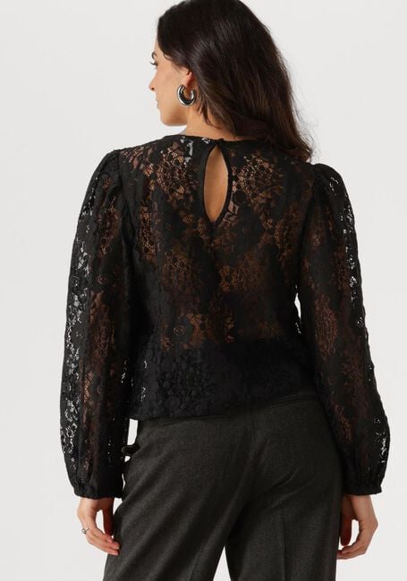 Schwarze OBJECT Top OBJBEVERLY L/S LO TOP - large