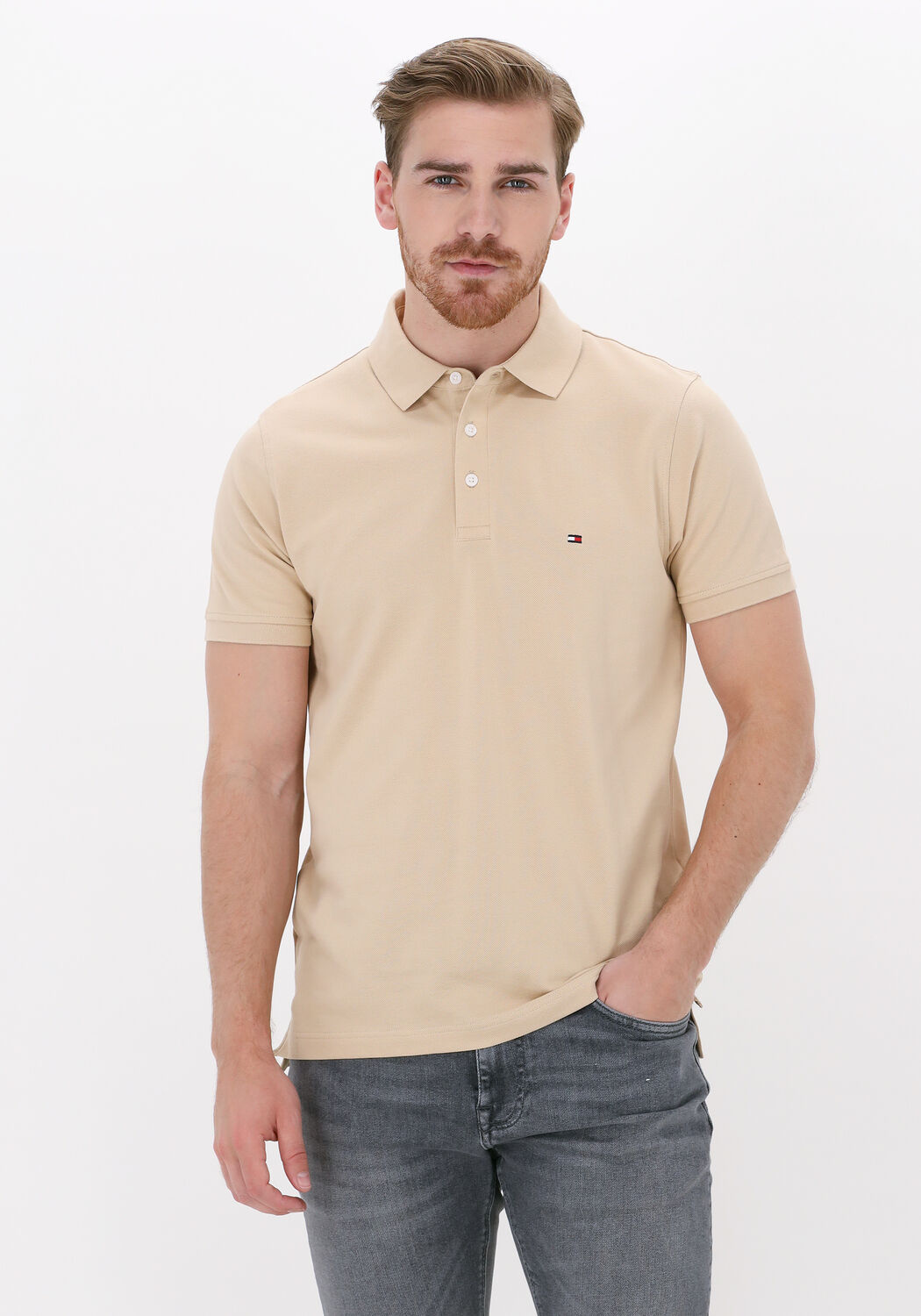 Beige TOMMY HILFIGER Polo Shirt 1985 SLIM POLO Omoda
