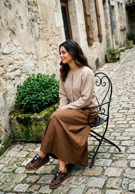 Beige NOTRE-V Strickjacke NV-GRACE - large