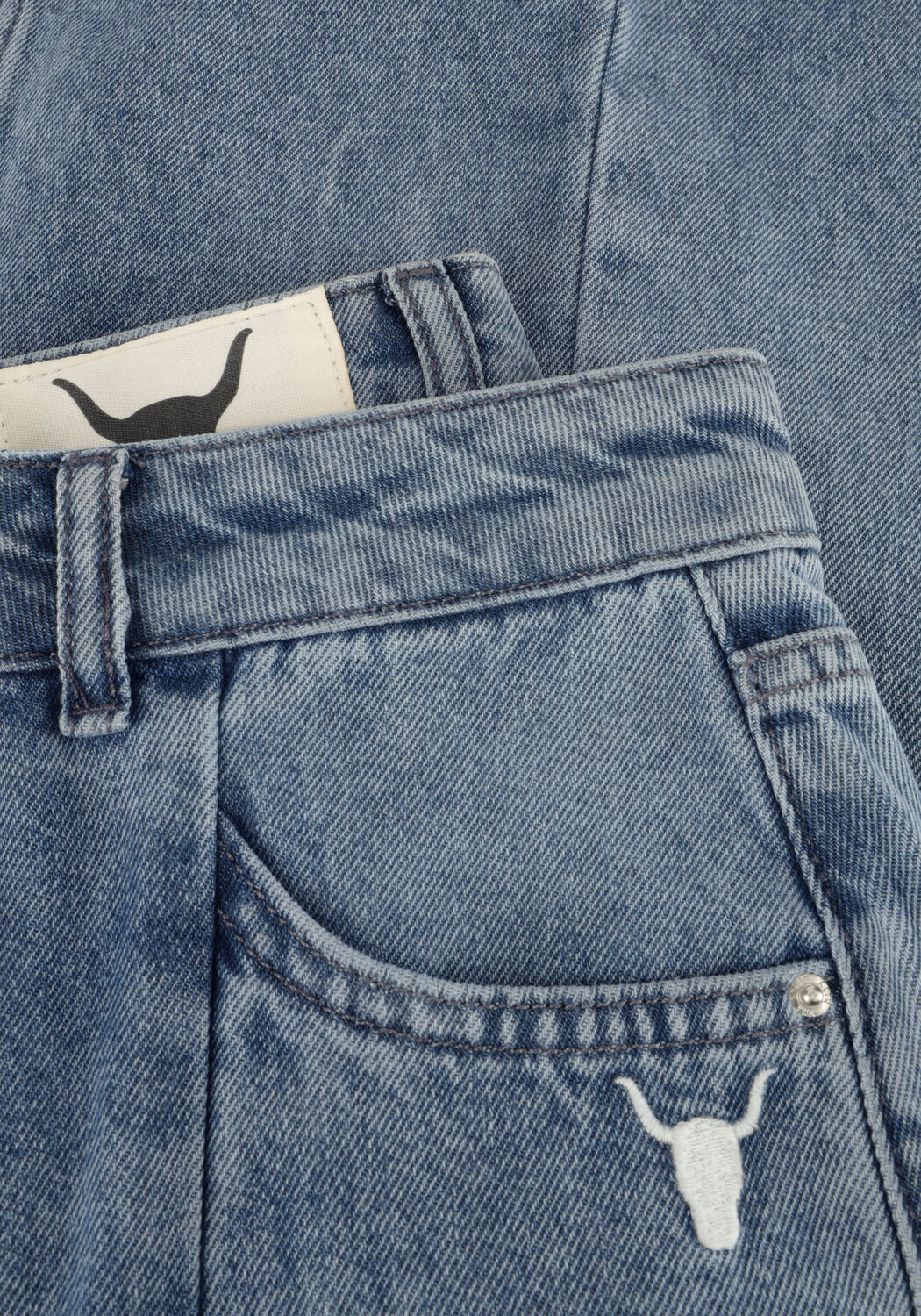 Blaue ALIX THE LABEL Wide jeans LADIES WOVEN SOFT DENIM WIDE LEG PANTS - large