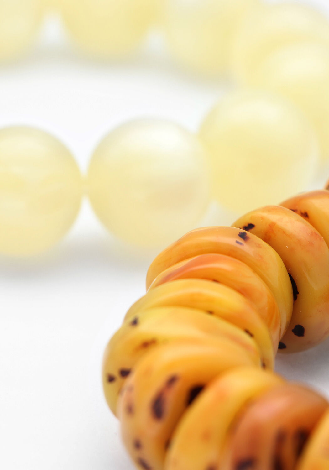 Beige NOTRE-V Armb&auml;nder RESIN DUO BRACELETS - large