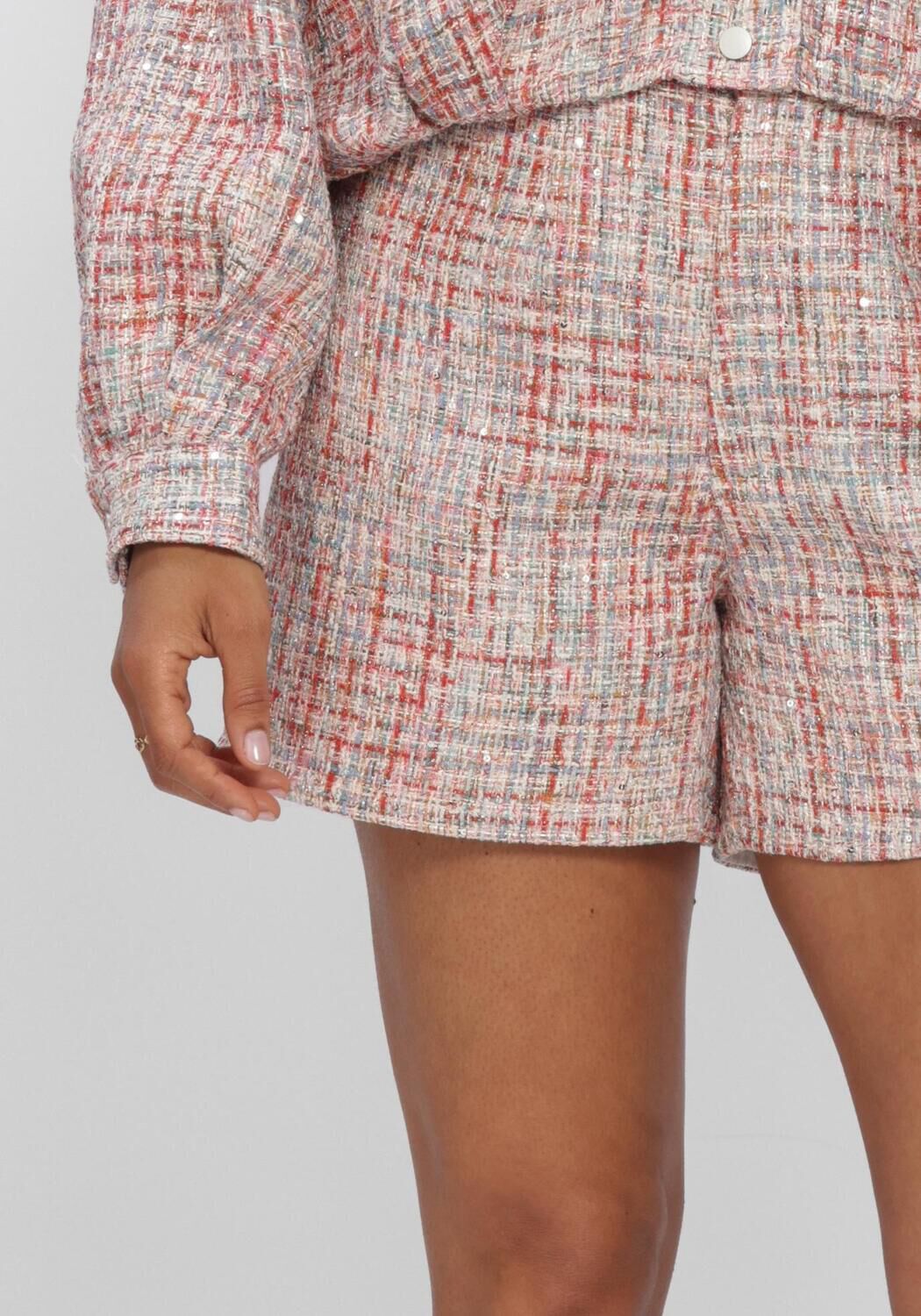 Mehrfarbige/Bunte STUDIO AMAYA Hosen SOFIA SHORT BOUCLE - large