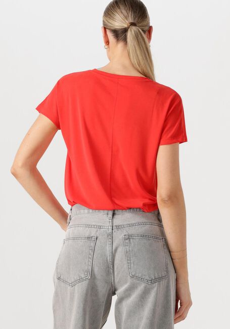 Rote MSCH COPENHAGEN T-shirt MSCHFENYA MODAL V NECK TEE - large