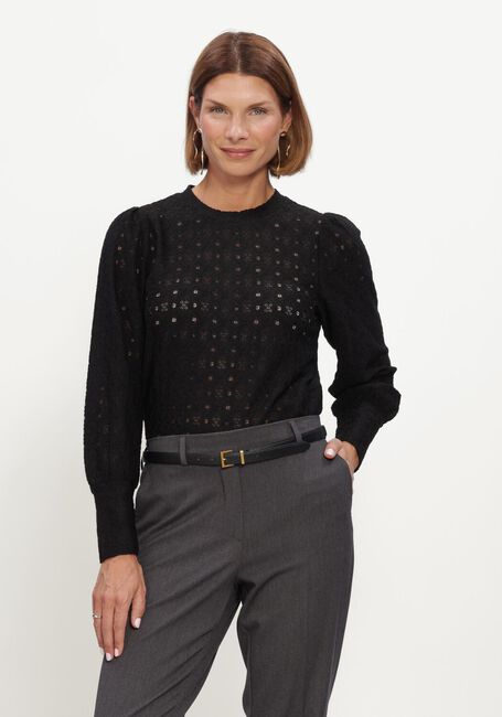 Schwarze OBJECT Pullover OBJLAILA L/S RE TOP NOOS - large