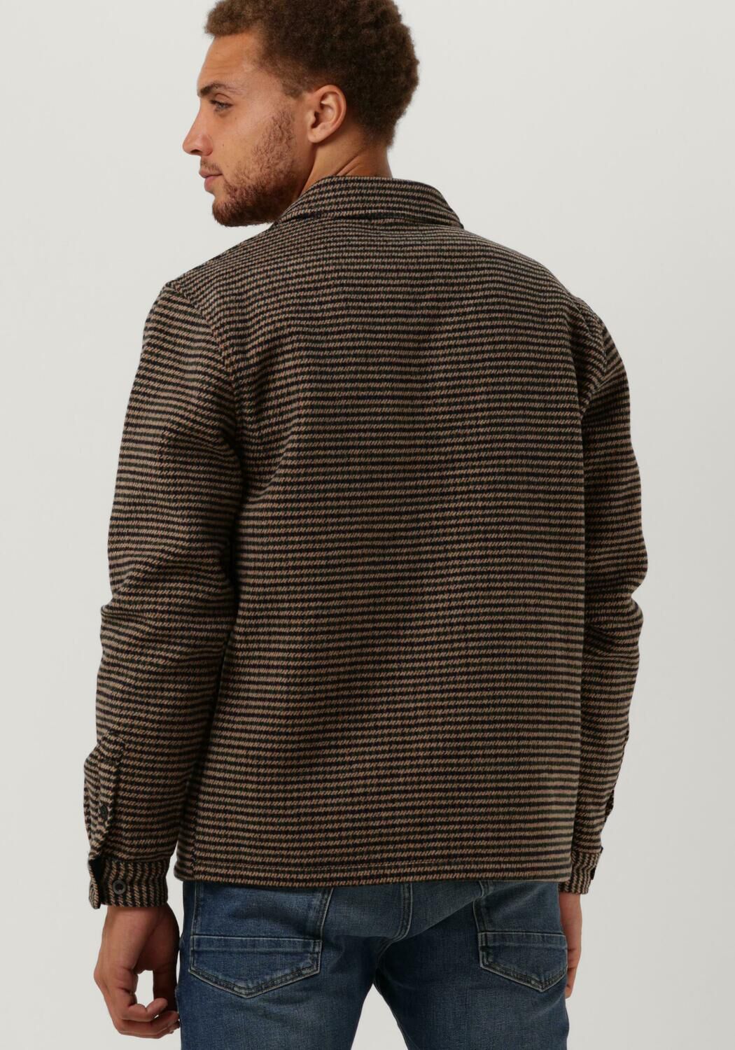 Braune ANERKJENDT Jack AKCUBA DOGTOOTH OVERSHIRT - large