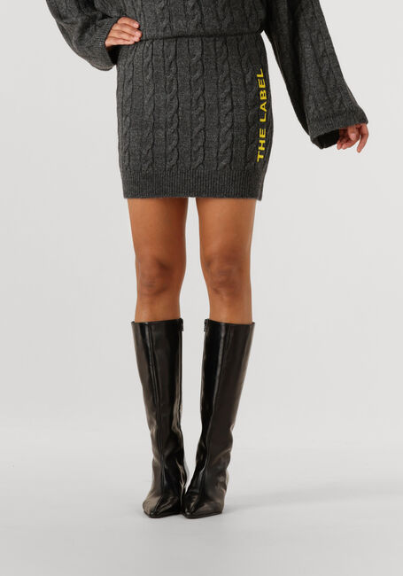 Dunkelgrau ALIX THE LABEL Minirock LADIES KNITTED CABLE SKIRT - large