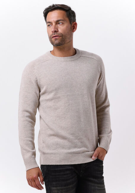 Beige SELECTED HOMME Pullover NEWCOBAN LAMBS WOOL CREW NECK W - large