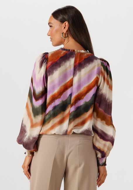 Mehrfarbige/Bunte SUMMUM Blusen TOP LONG SLEEVES ZIGZAG PRINT - large