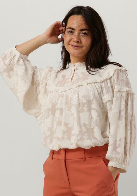 Weiße SUMMUM Blusen BLOUSE VISCOSE JACQUARD - large