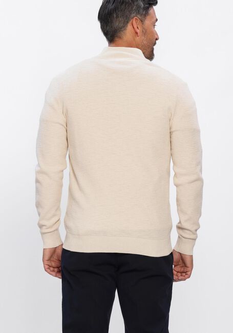 Ecru PROFUOMO Pullover PULLOVER HALF ZIP TWINKLE SLUB - large