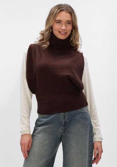 Braune ROUGE EDIT Pullover ROUCLEO ROLL NECK KNIT WEST - large