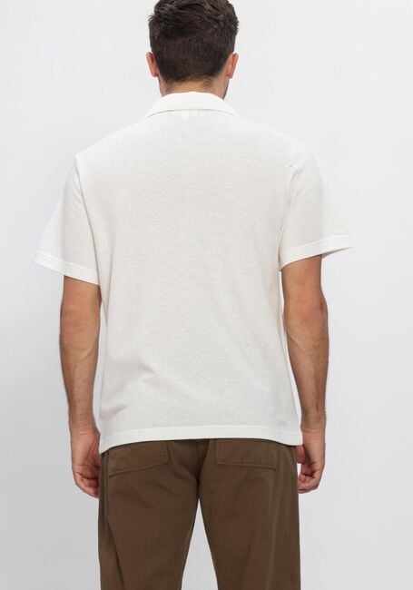 Ecru LACOSTE Polo-Shirt CLASSIC FIT OPEN NECK COTTON LINEN BLEND POLO - large