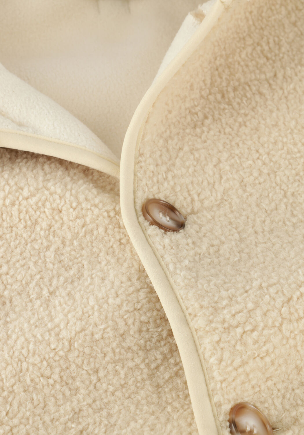 Beige PENN & INK Teddy-Jacke JACKET W25C281 - large