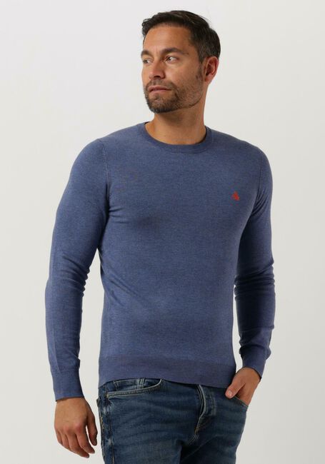 Blaue SCOTCH & SODA Pullover ESSENTIALS - ECOVERO VISCOSE-BLEND LOGO CREWNECK PULLOVER - large